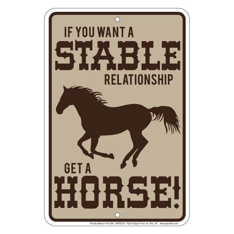 Stable Relationship Sm. Parking Sign 21x31cmm
