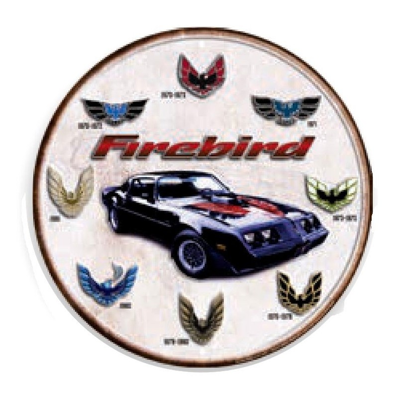 Pontiac Firebird Logos Round Sign 30cm