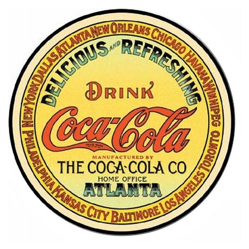 Coke Barrell Top Round Sign 30cm