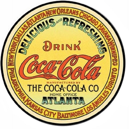 Coke Barrell Top Round Sign 30cm