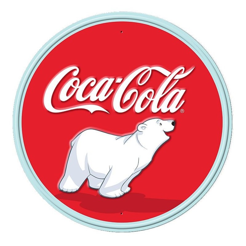 Coke - Bear Cub Round Sign 30cm
