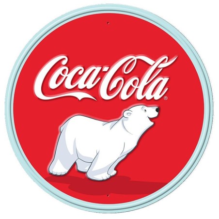 Coke - Bear Cub Round Sign 30cm