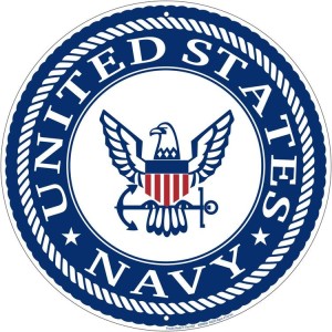 Navy Emblem 12 inch Round Sign 30cm