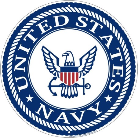 Navy Emblem 12 inch Round Sign 30cm