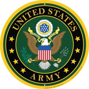 Army Emblem 12 inch Round Sign 30cm