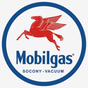 Mobilgas Pegasus Gas Oil Logo Round Sign 30cm