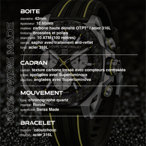 Louis Chevrolet ZR-01 - Silver Carbon Yellow